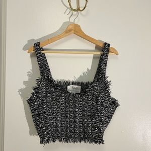 Made x Anthropologie tweed top